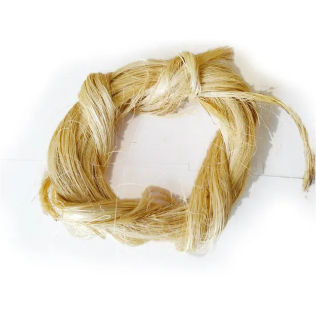 A bundle of natural abaca fiber